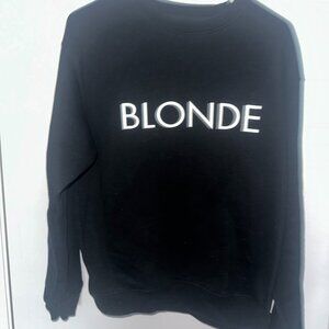 The "BLONDE" Classic Crew Neck Sweatshirt | Black